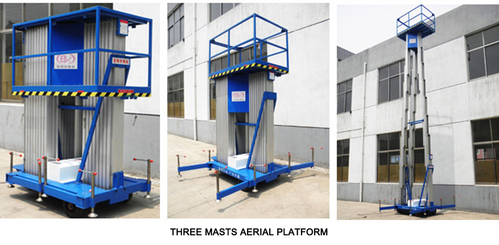 GTWY aluminium aerial platform multi-masts